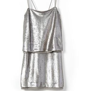 Banana Republic silver sequin dress